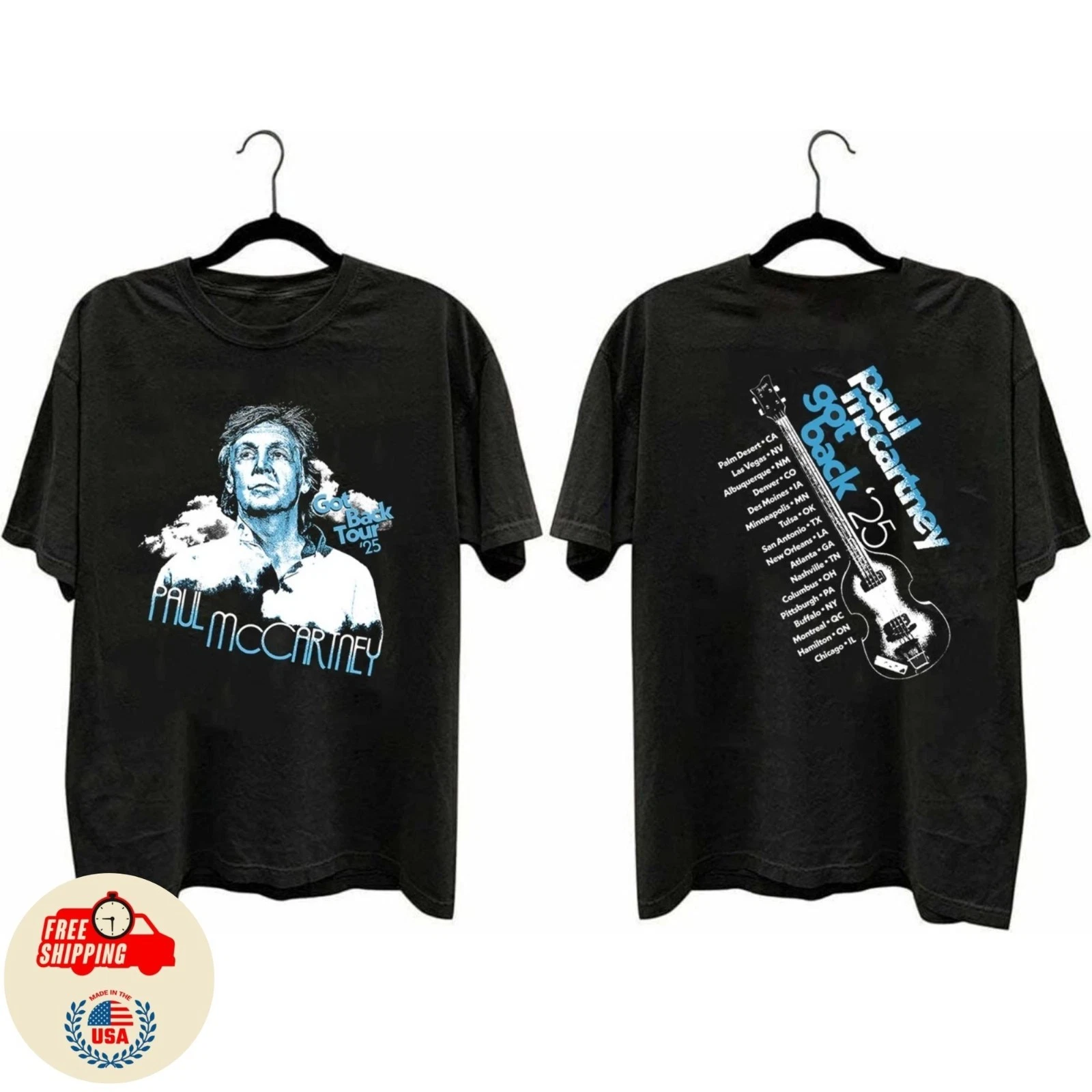 Paul Mccartney Got Back 2025 Peace Shirt 2 Side