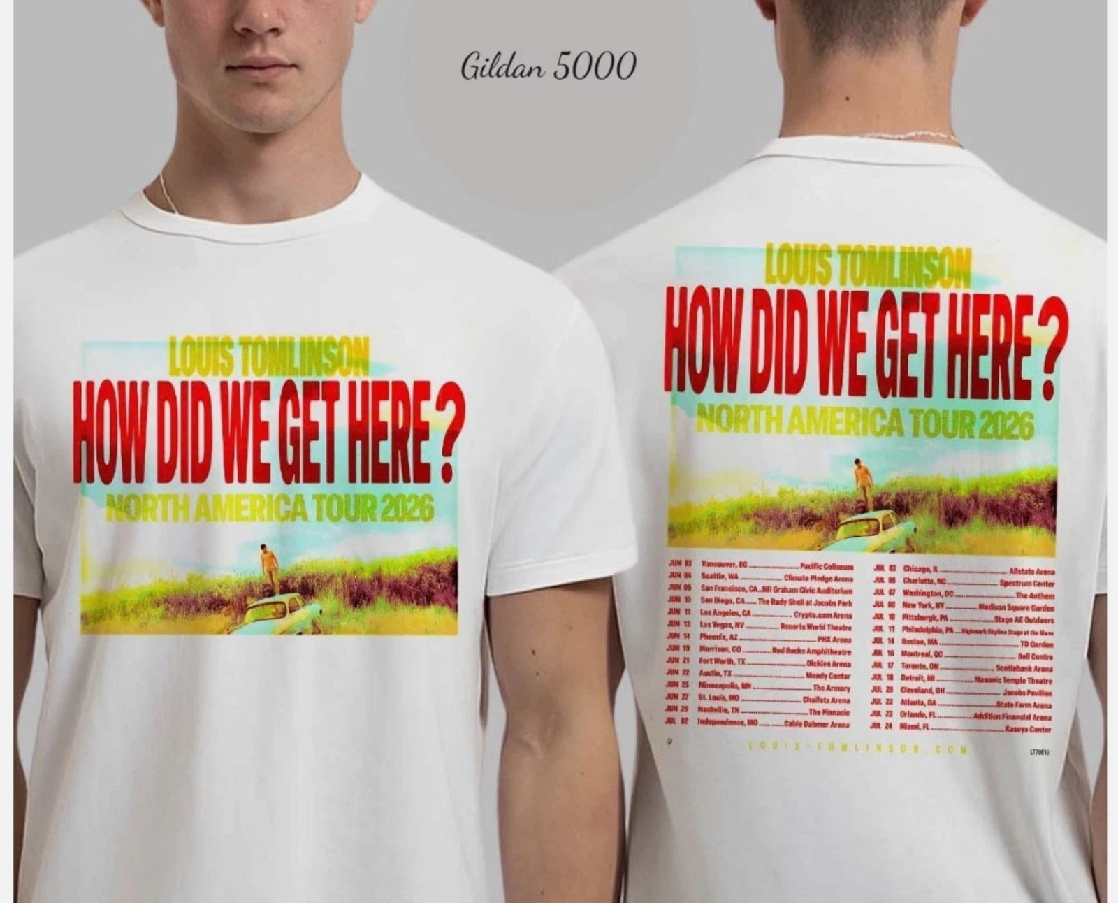 Louis Tomlinson How Did We Get Here North America Tour 2026 Cities Dates Shirt