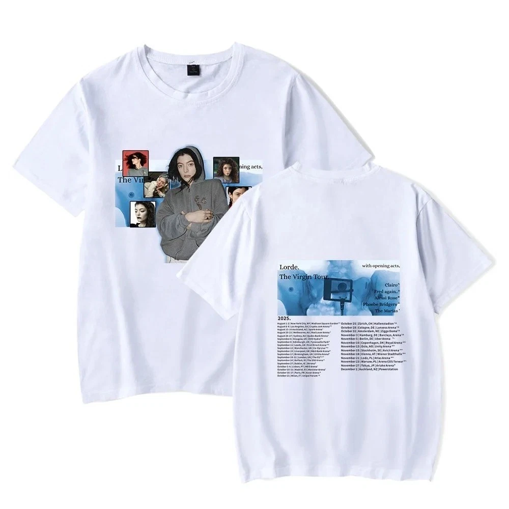 Lorde World The Virgin Tour Merch Summer 2025 Shirt White
