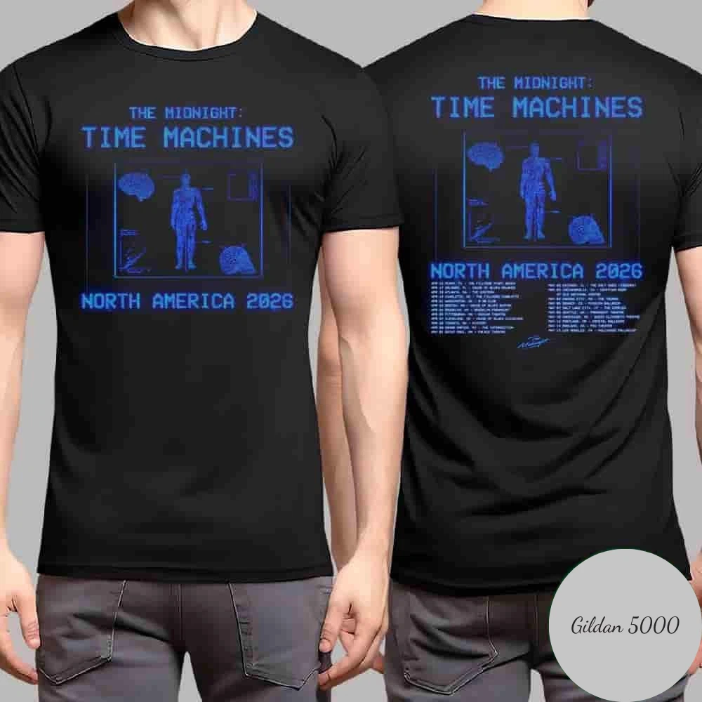The Midnight Time Machines North America 2026 Tour Dates Two Sided Shirt