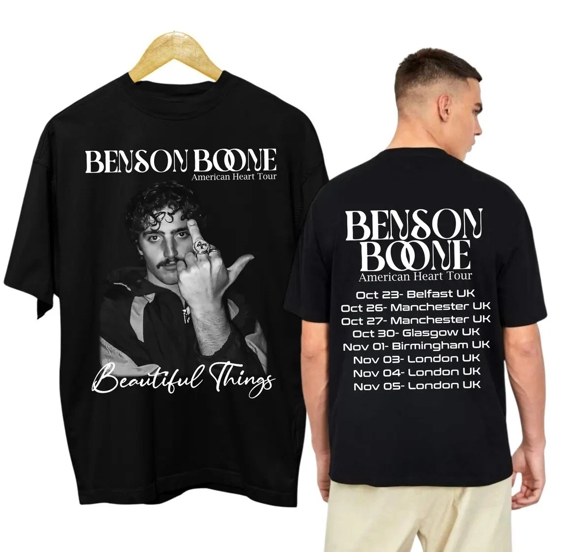 Benson Concert Merch Uk Tour Shirt 2025 Double Sided Unsiex Shirt