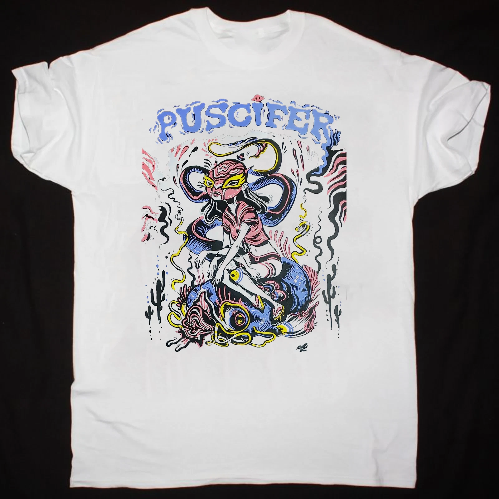 Puscifer Band White Shirt Cotton Unisex Short Sleeve