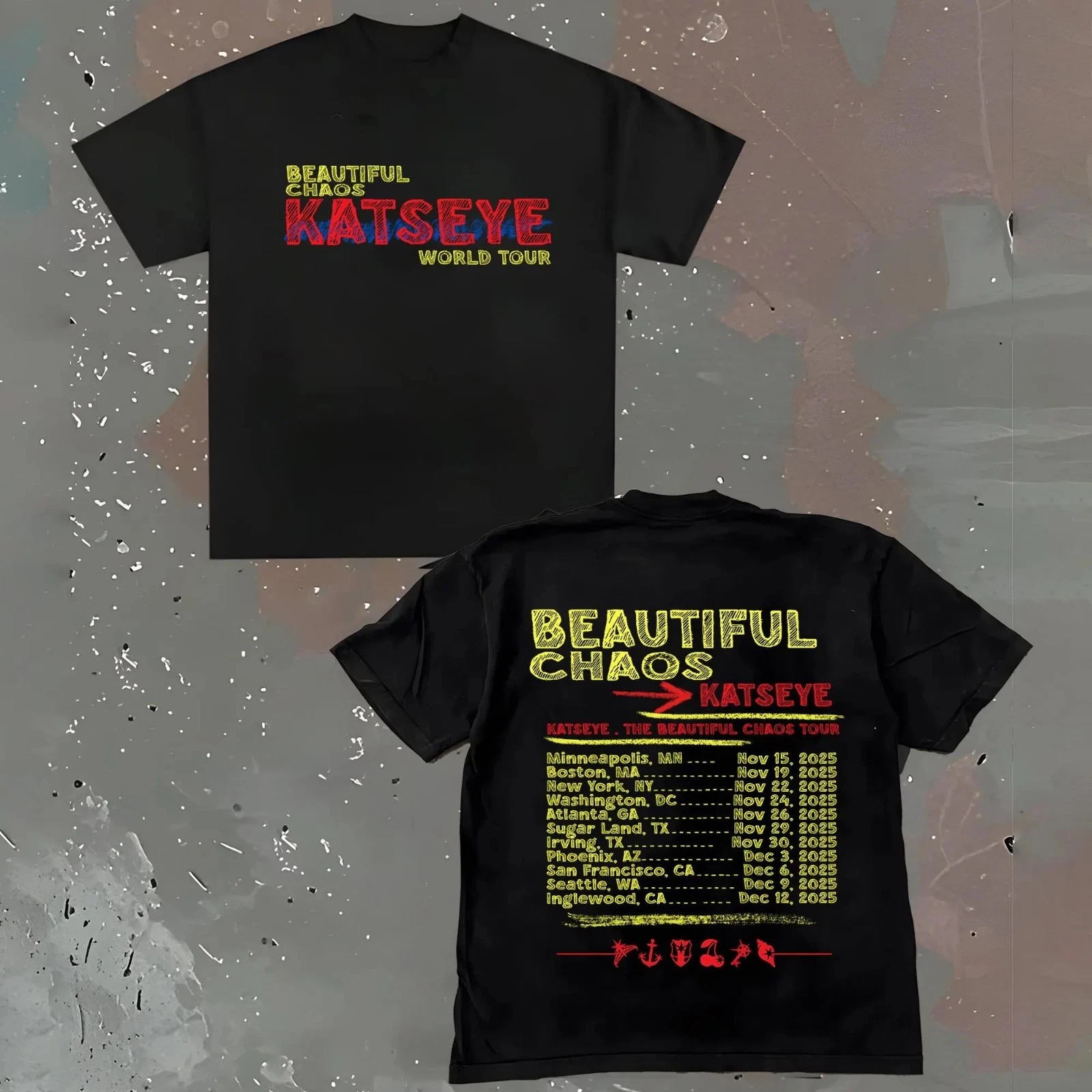 Katseye The Beautiful Chaos Tour 2025 Katseye Gnarly Unisex Shirt