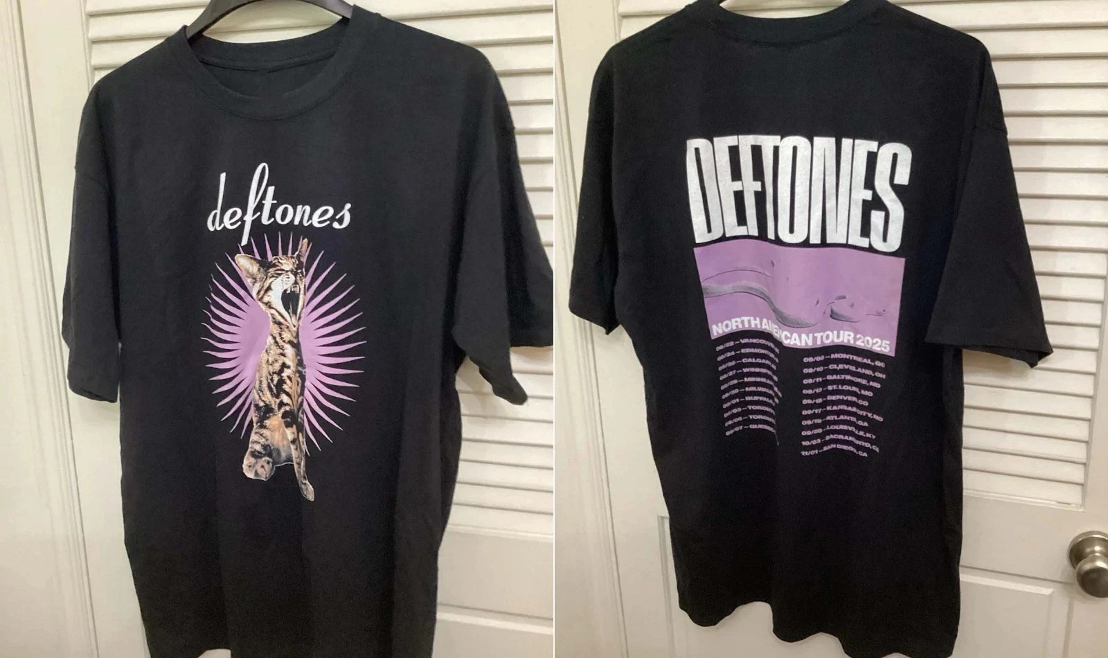 Deftones North American Tour August To November 2025 Shirt