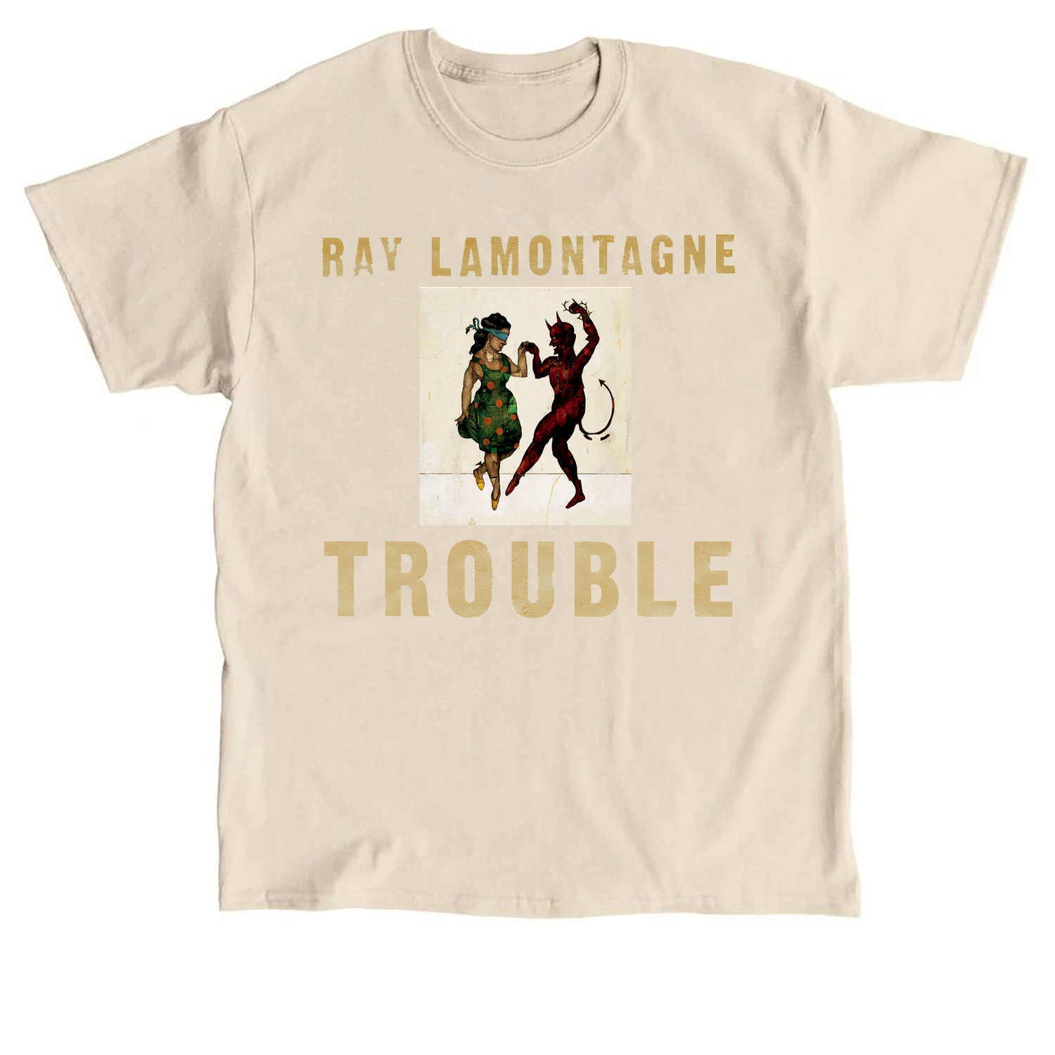 Trouble - Album By Ray Lamontagne Short Sleeve Sand All Size Shirt