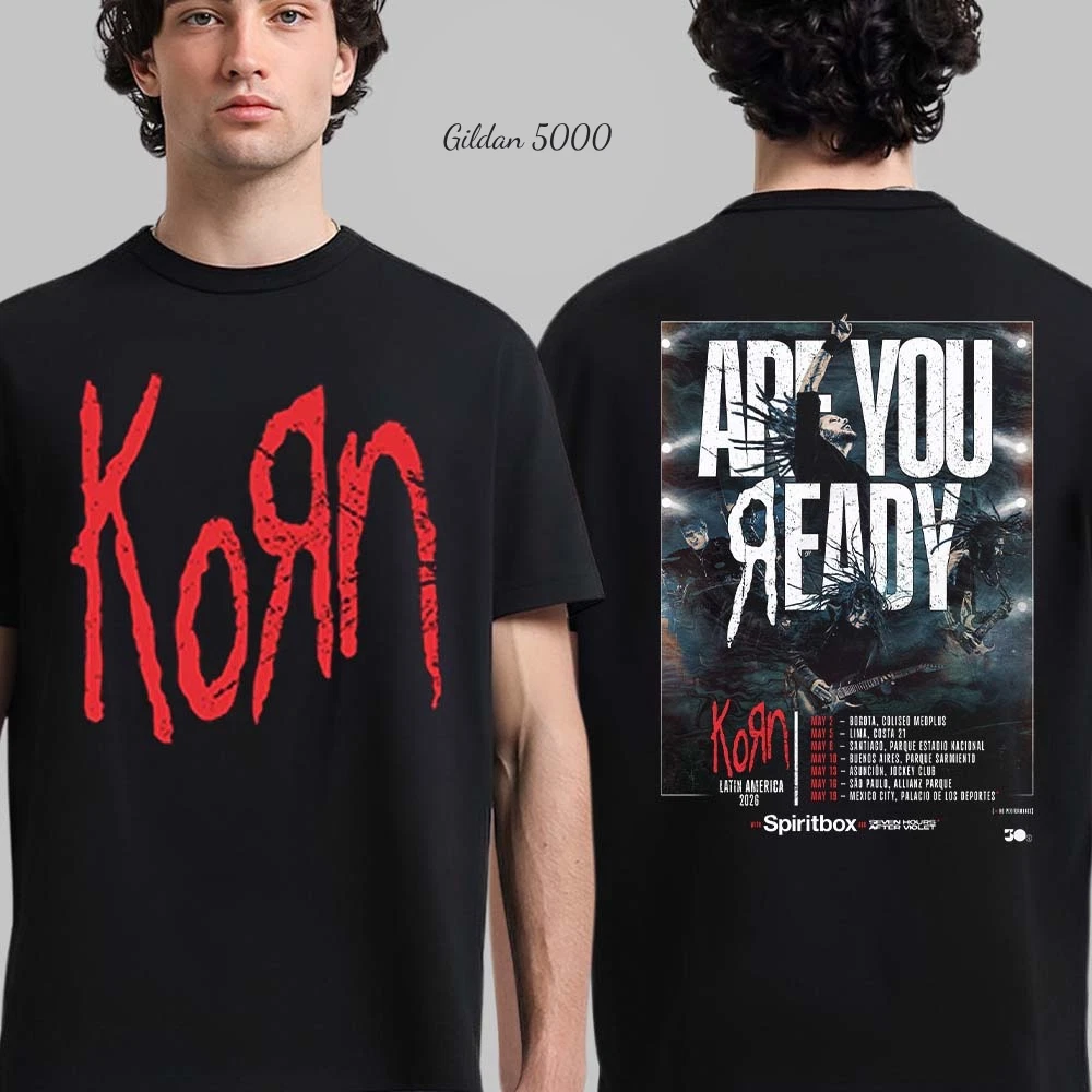 Korn Latin America 2026 Tour Are You Ready On May 2026 City Dates Shirt