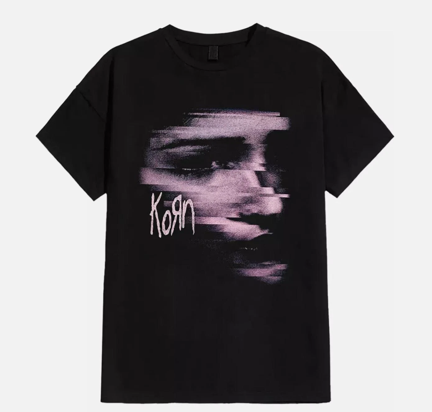 Korn Band Chopped Face Tops Black Unisex Shirt