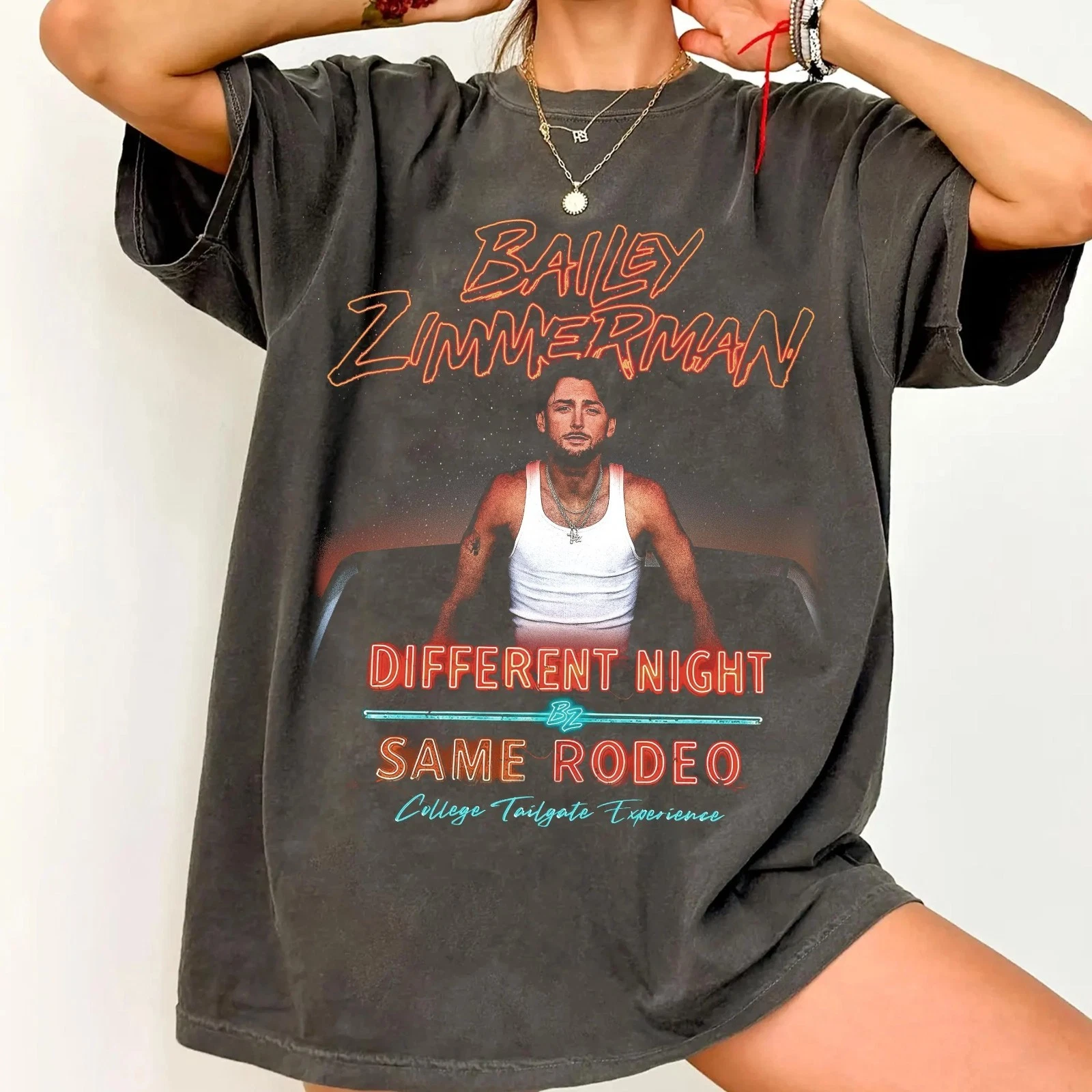Bailey Zimmerman Different Night Same Shirt Women
