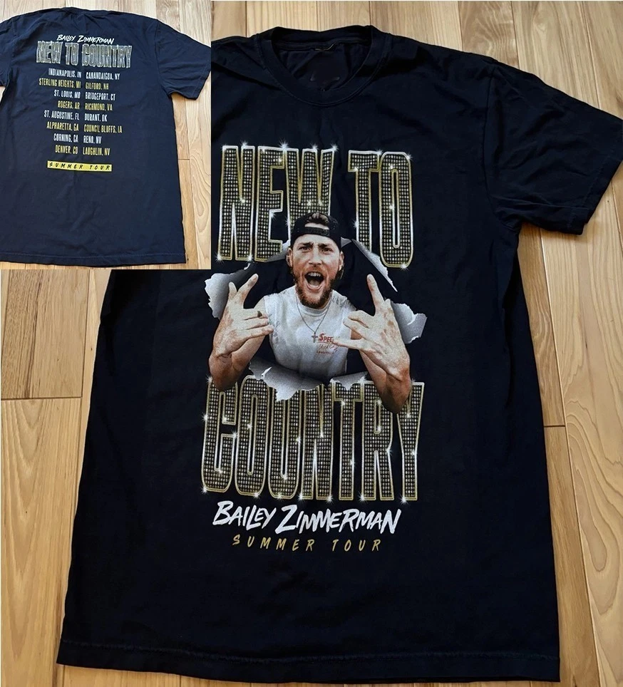 Bailey Zimmerman New To Country 2025 Tour Shirt