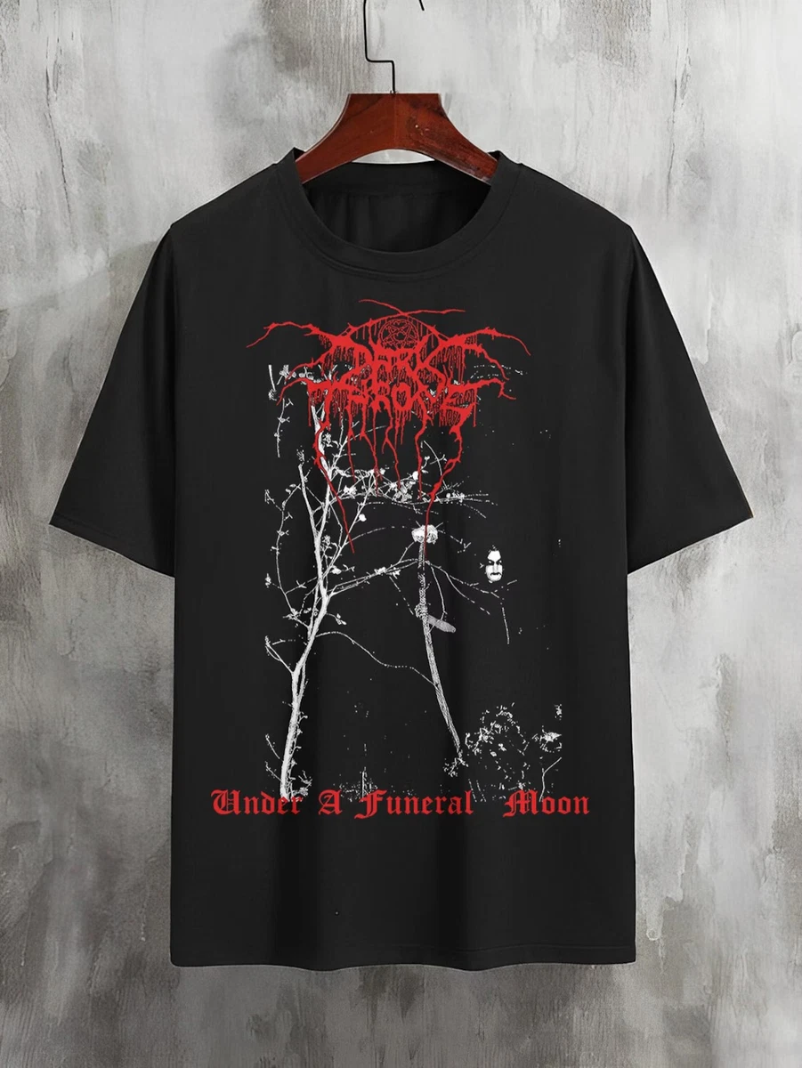 Darkthrone Band Under A Funeral Moon Cotton Black All Size T Shirt