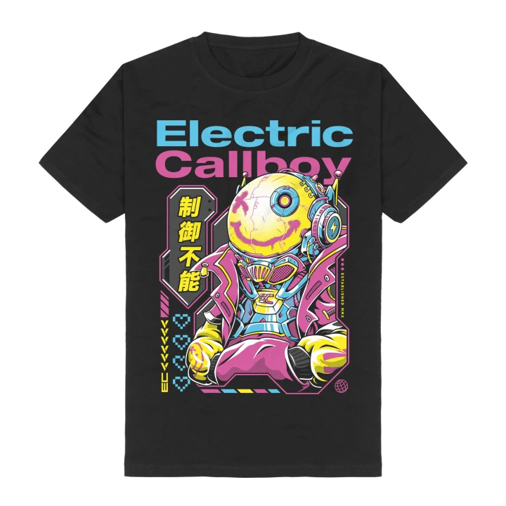 Electric Callboy Band Short Sleeve Cotton Black All Size Shirt