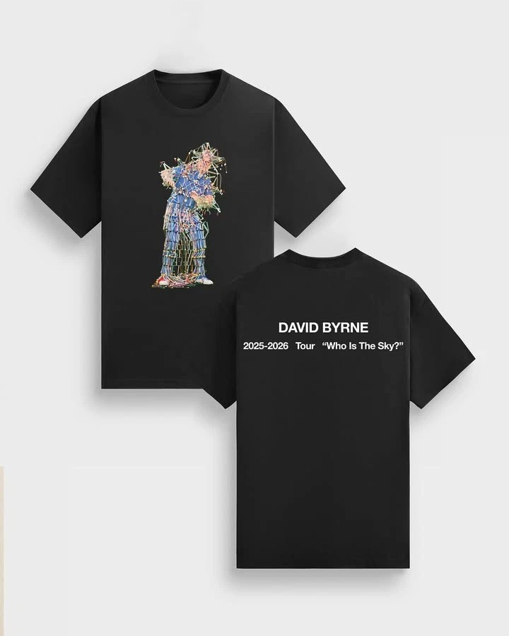 David Byrne 2025-2026 Tour Who Is The Sky, Reprint T Shirt