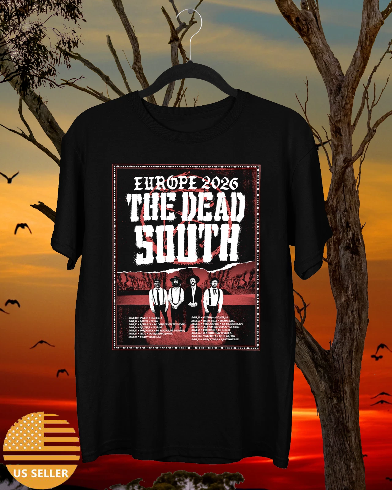 The Dead South Eu 2026 Tour T Shirt Full Size S-5Xl