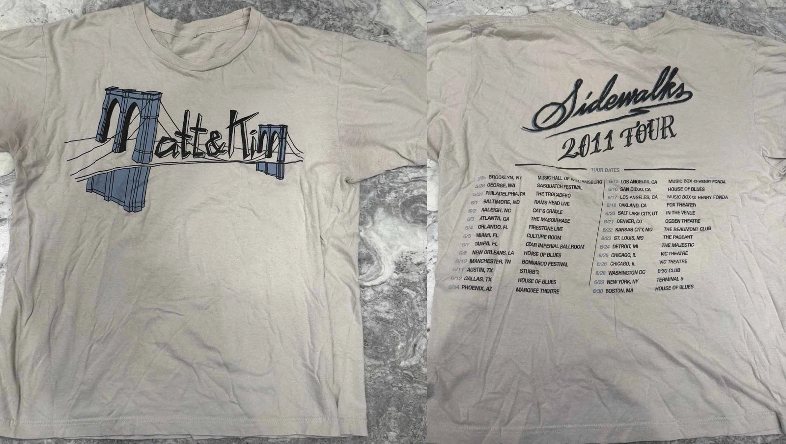 Tour Dates Matt And Kim Shirt Ice Gray Unisex