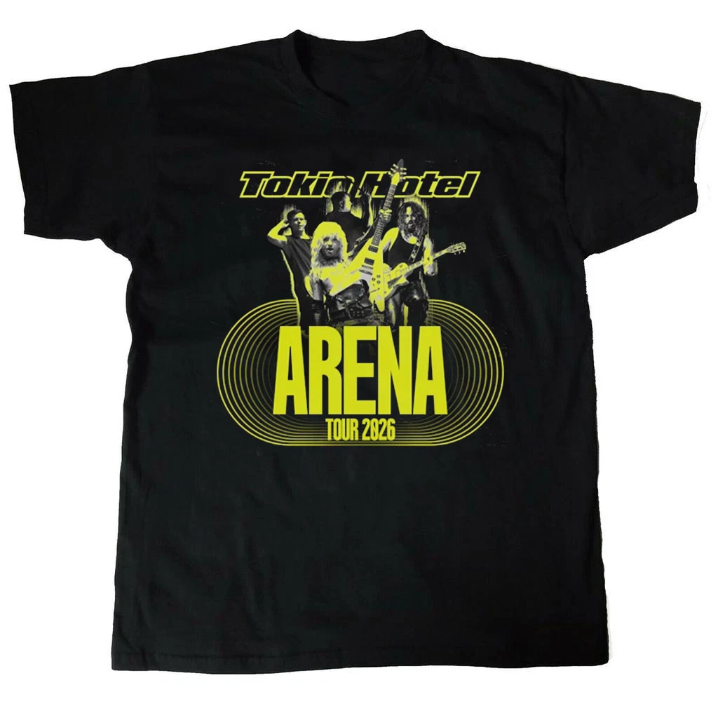 Tokio Hotel Arena Tour 2026 T Shirt Black All Size