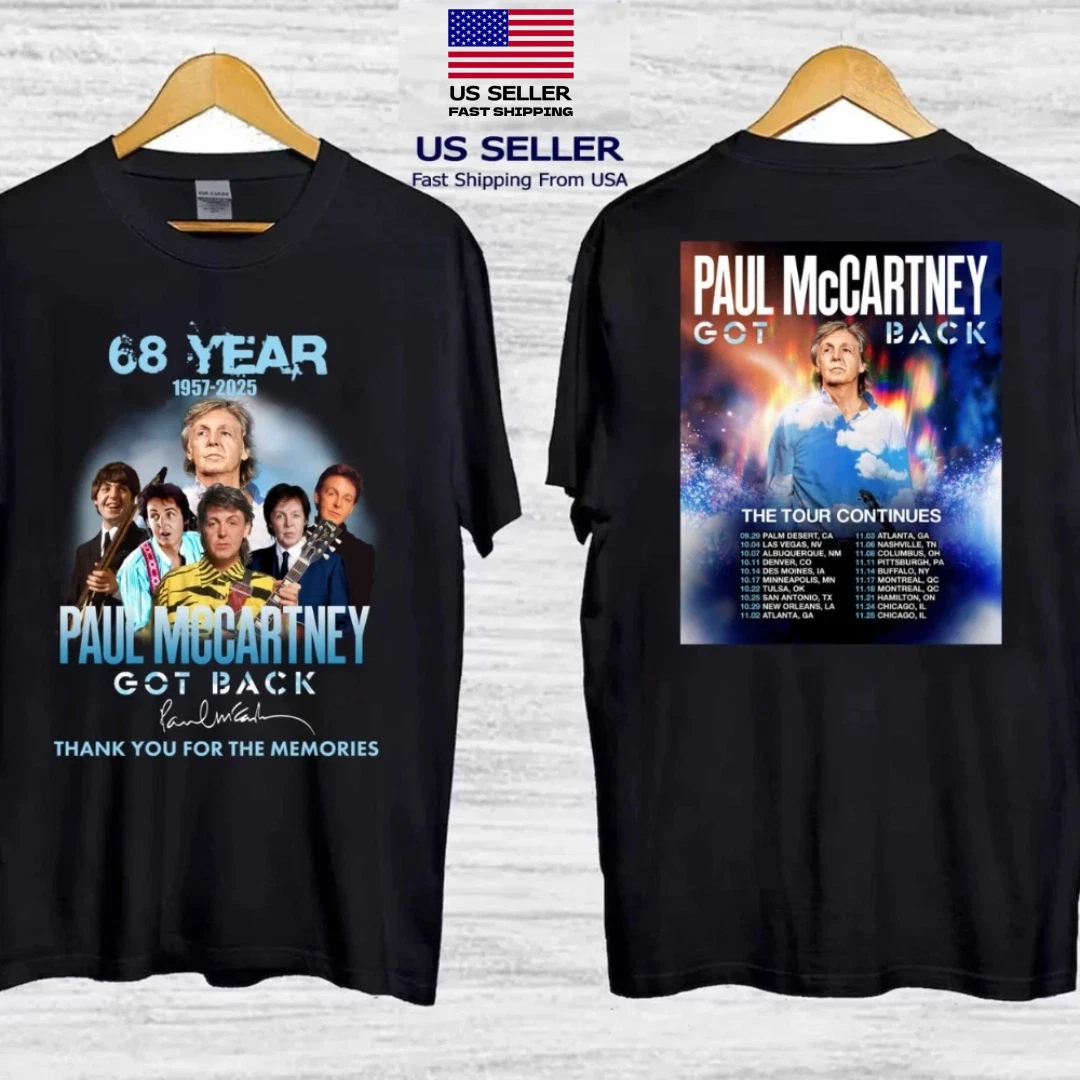 Paul Mccartney Merch Tour 2025 North America Anniversary Shirt