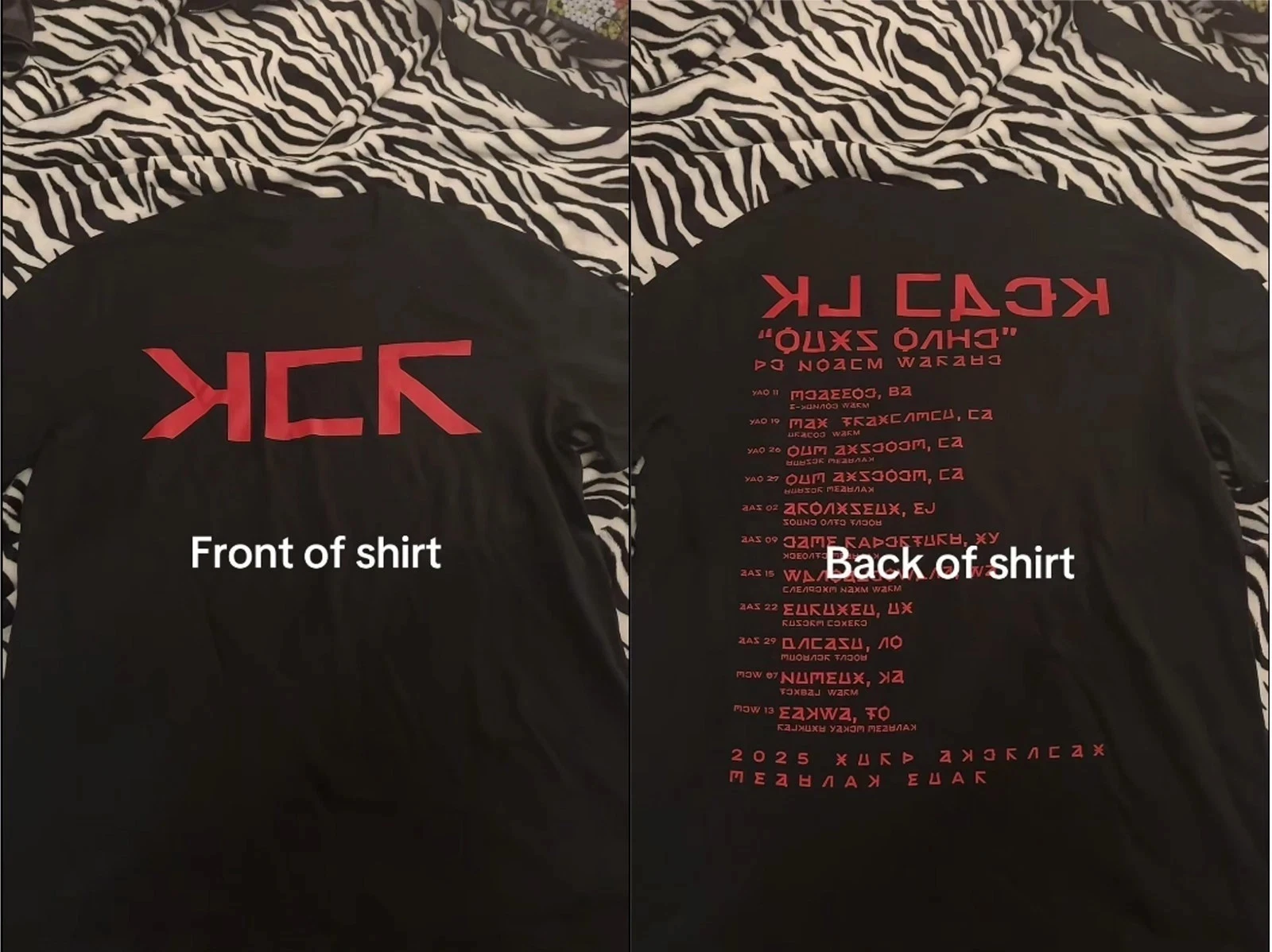 My Chemical Romance The Black Parade Tour La Merch Double Sided Shirt