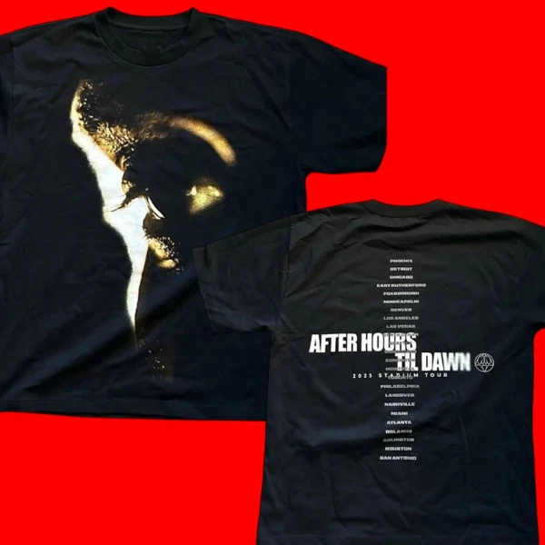 The Weeknd After Hours Til Dawn Tour Shirt Reprint Black