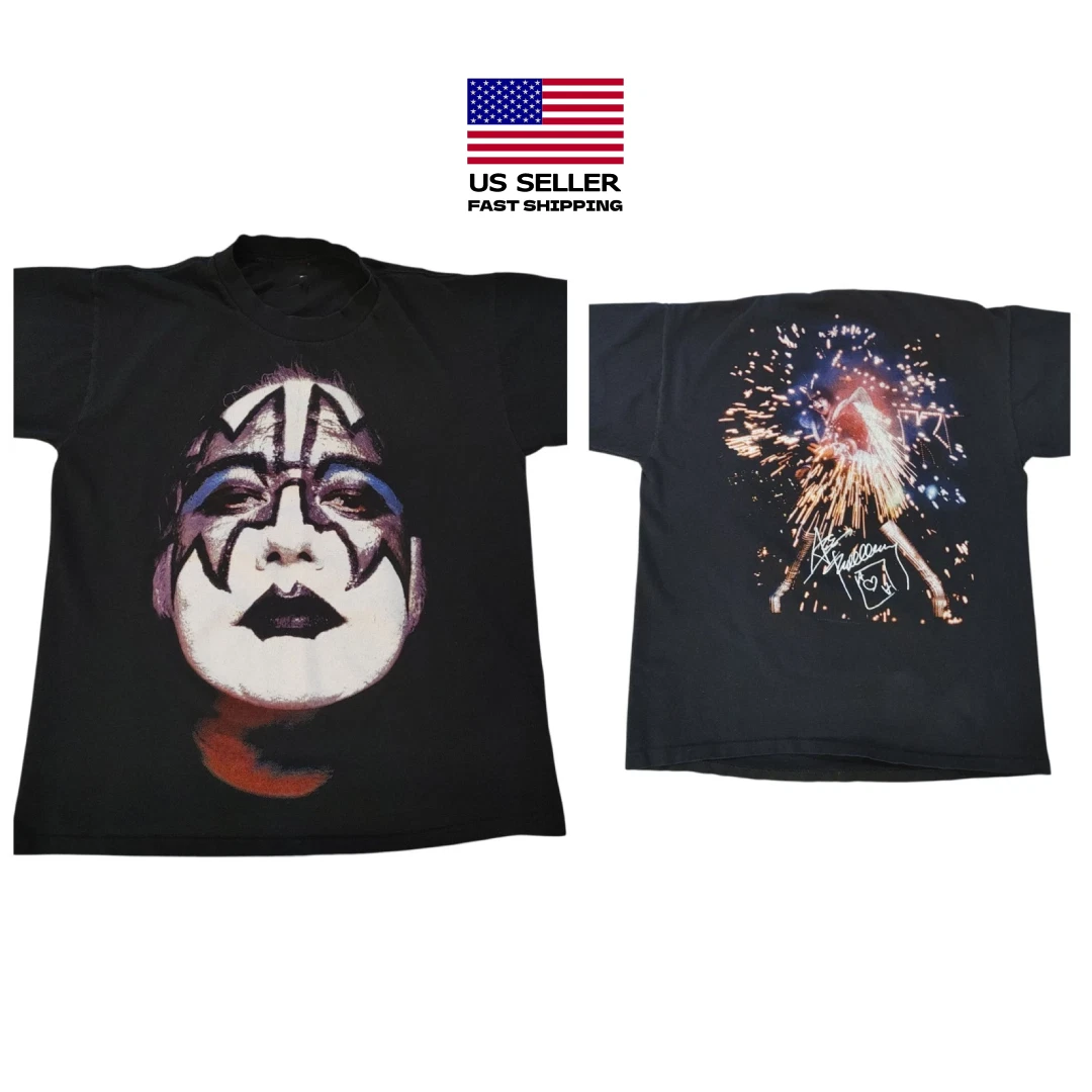 2000 Ace Frehley T Shirt Mens Face All Double Sided