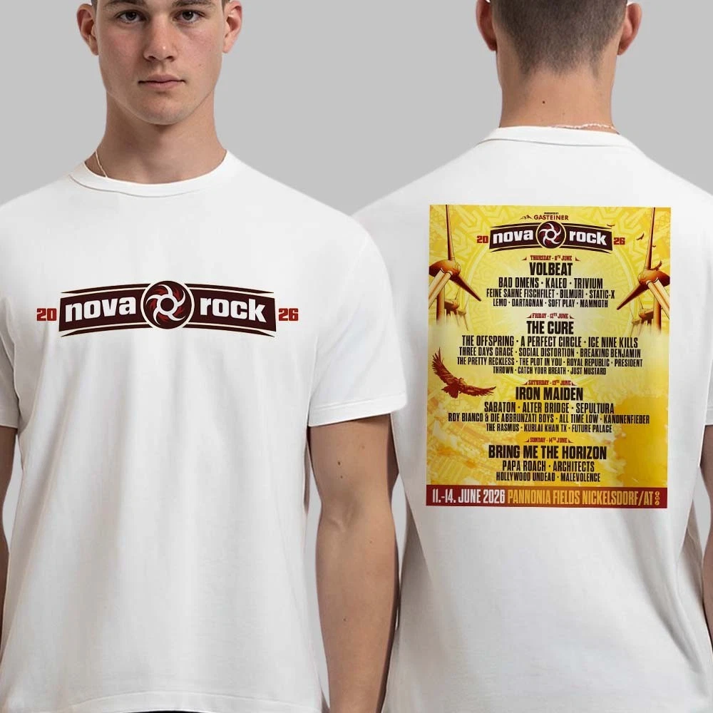 Nova Rock 2026 Pannonia F.Nickelsdorf Austria Full Lineup Shirt