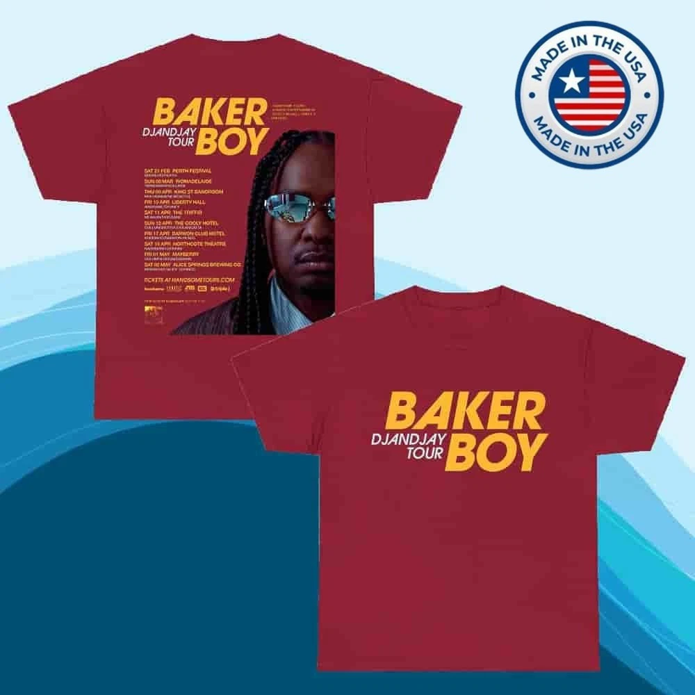 Baker Boy Djandjay Tour Australia February 2026 Double Sided Unisex Shirt