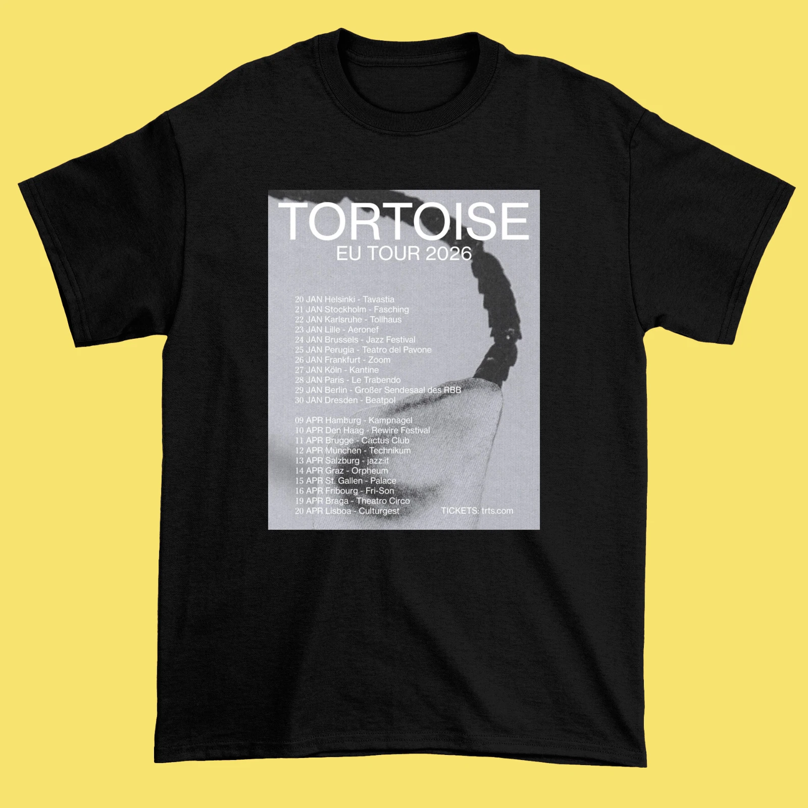 Tortoise Band Tour 2026 Black Cotton Shirt Full