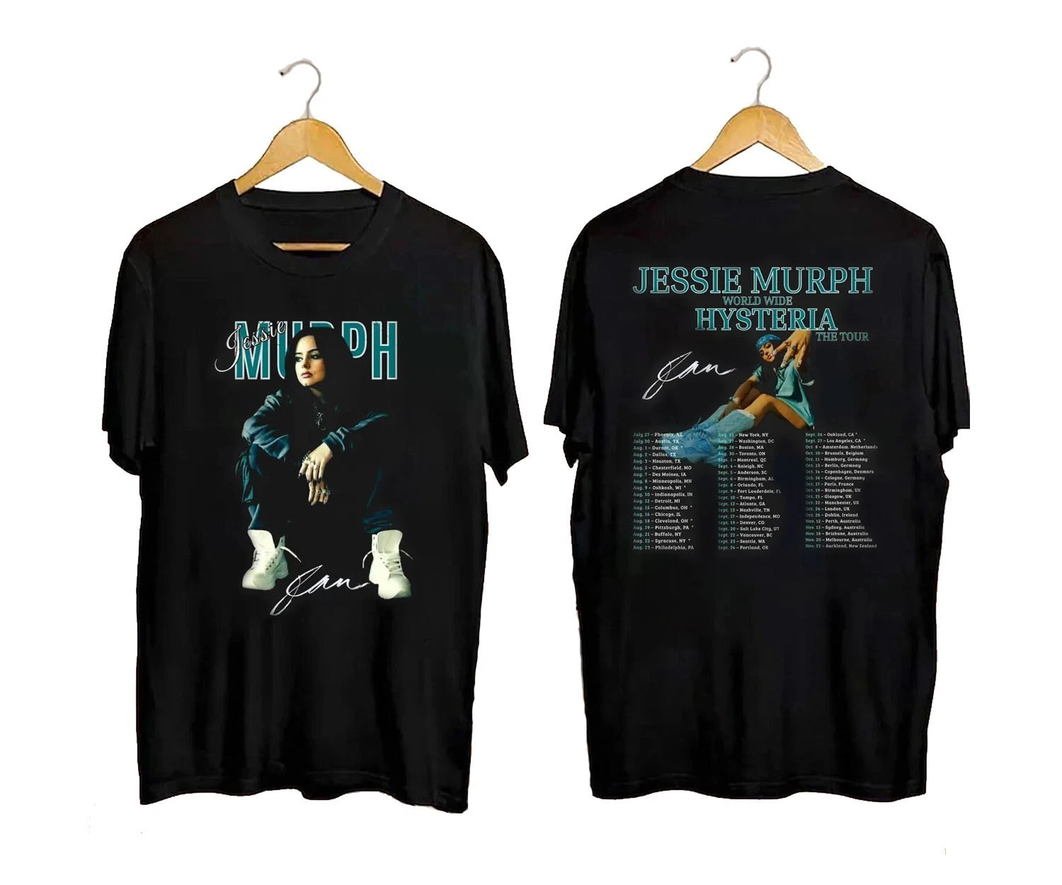 Jessie Murph 2025 Tour Shirt Worldwide Hysteria