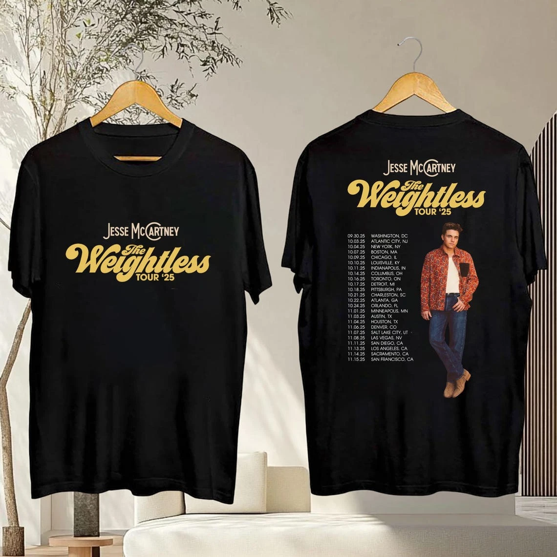 Jesse Mccartney The Weightless Tour 2025 Shirt