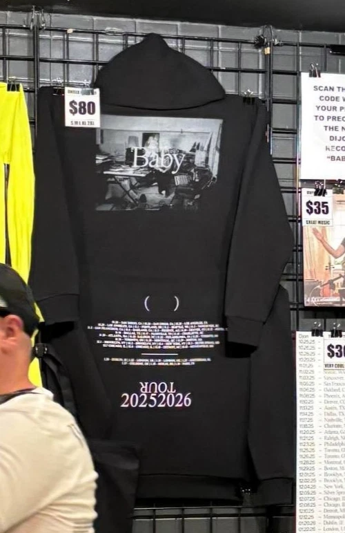 Dijon 2025-2026 Us Tour "Baby" Merch Hoodie Allsize