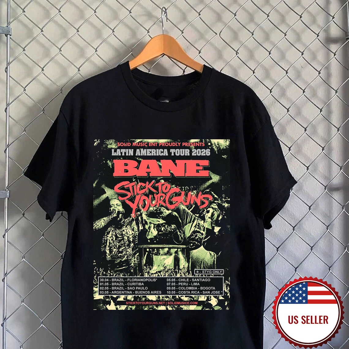 Bane Band Latin American Tour 2026 T Shirt Size S-5Xl