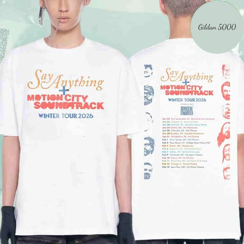 Say Anything And Motion City Soundtrack Winter Tour 2026 Shirt