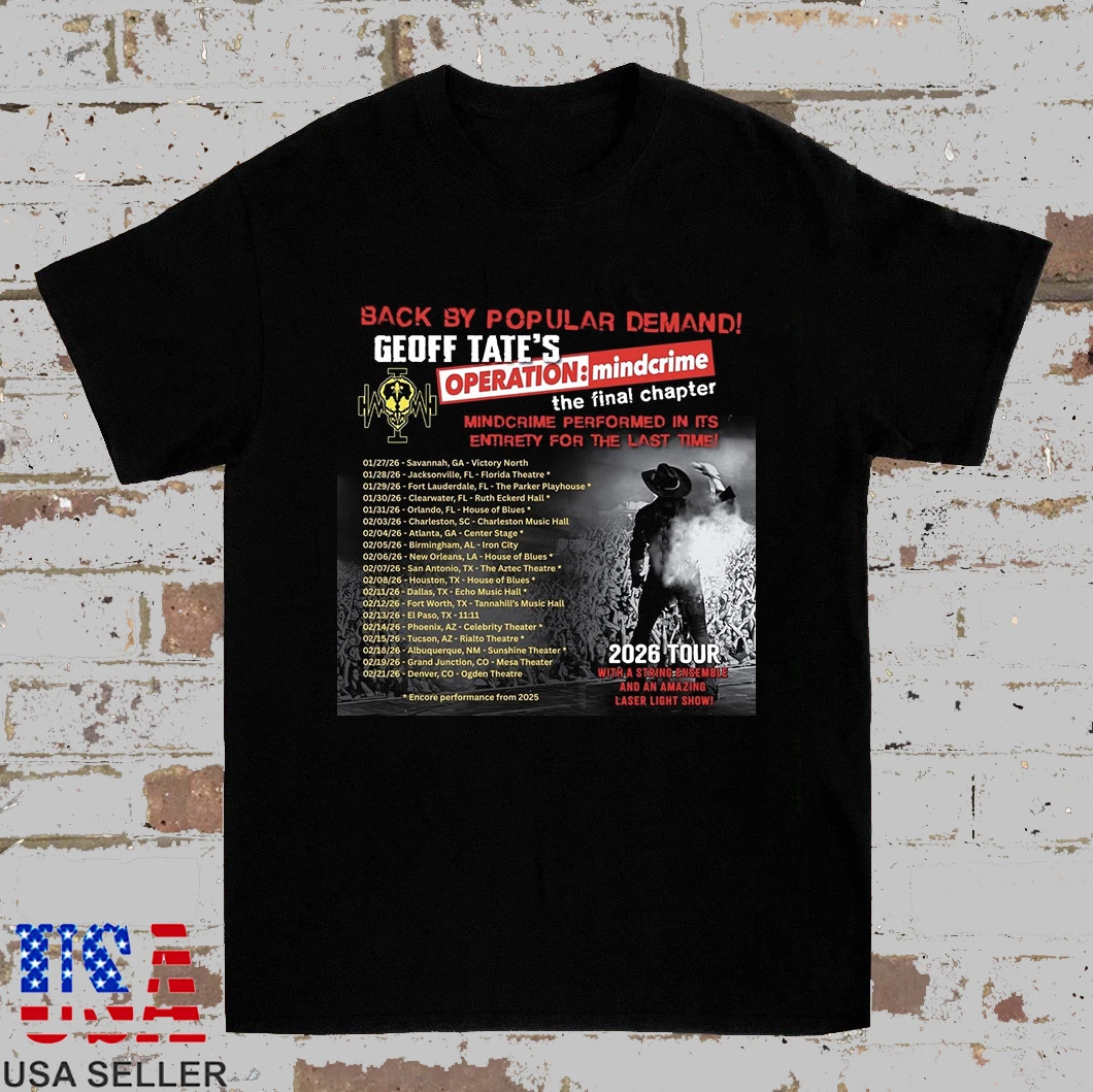 Geoff Tate Operation Mindcrime The Final Chapter Tour 2026 T Shirt