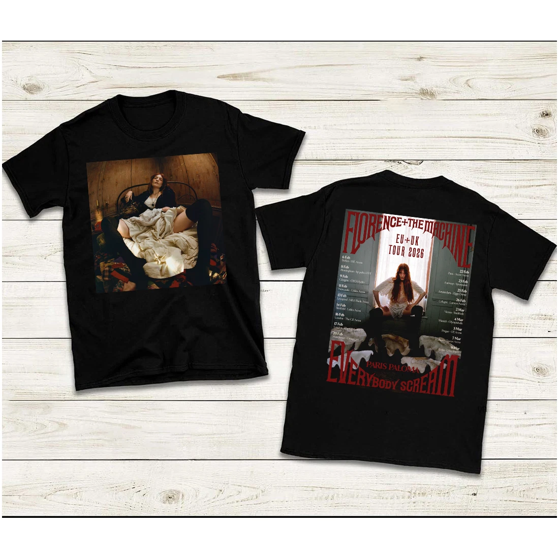 Florence + The Machine 2026 Eu + Uk Tour Everybody Scream Shirt