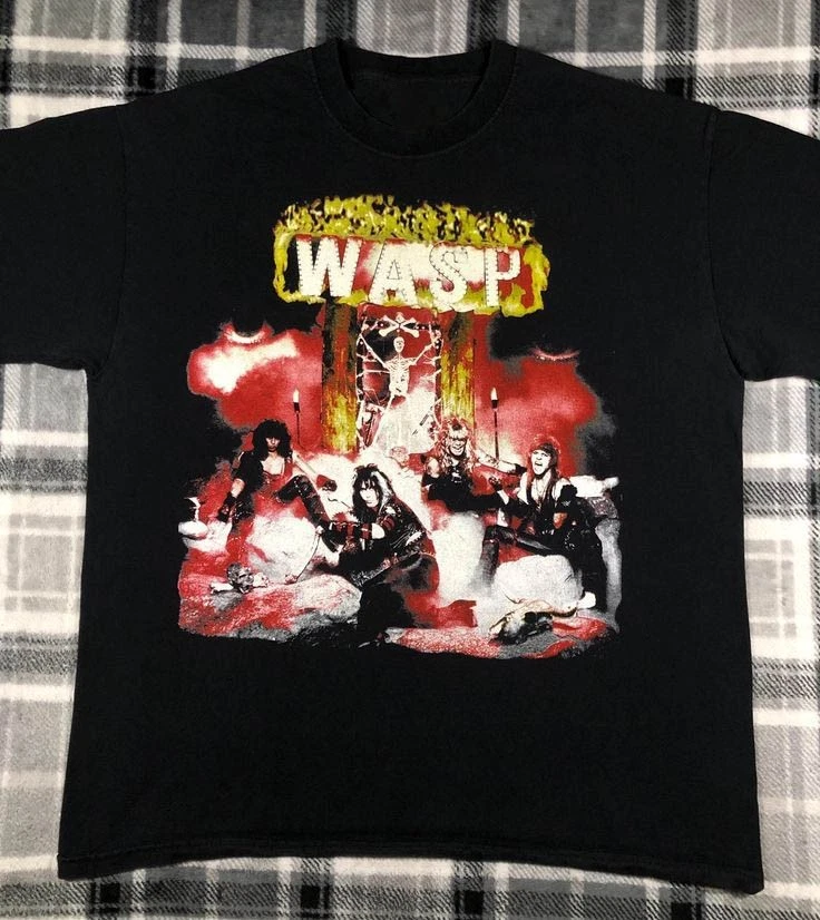 Wasp Vintage Blackie Lawless Heavy Metal Band T Shirt