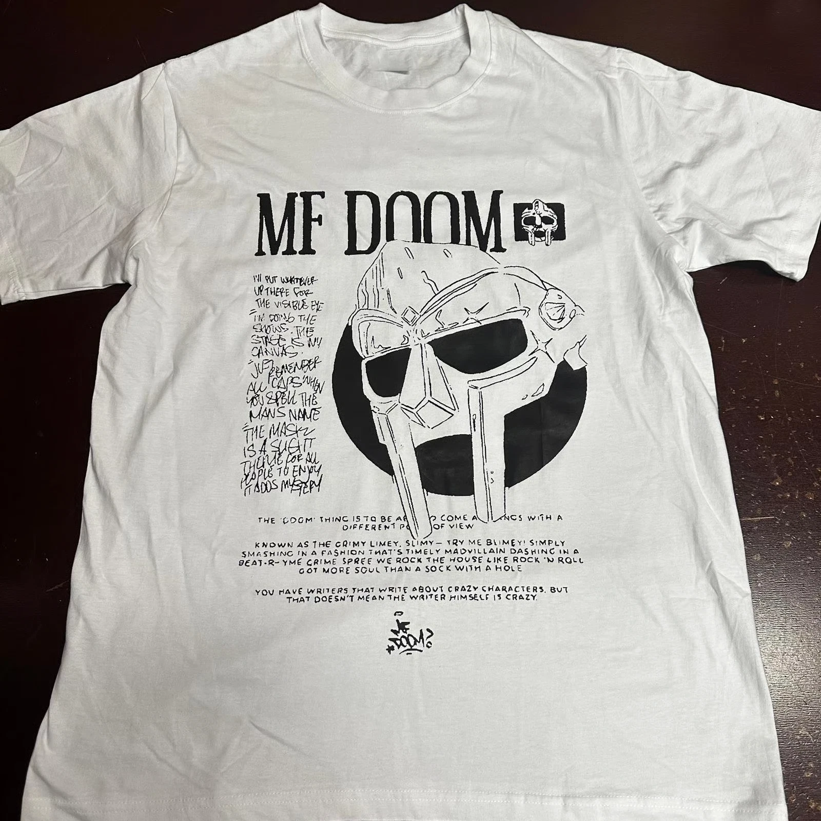Vintage Mf Doom Tour Shirt Short Sleeve Gift S-5Xl