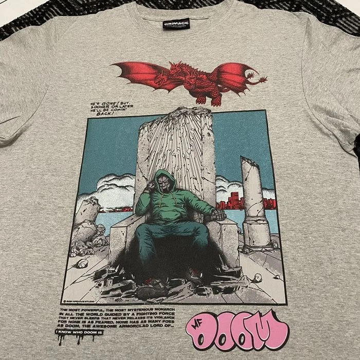 Mf Doom Rap Rare Unisex Gray Short Sleeve T Shirt Reprint