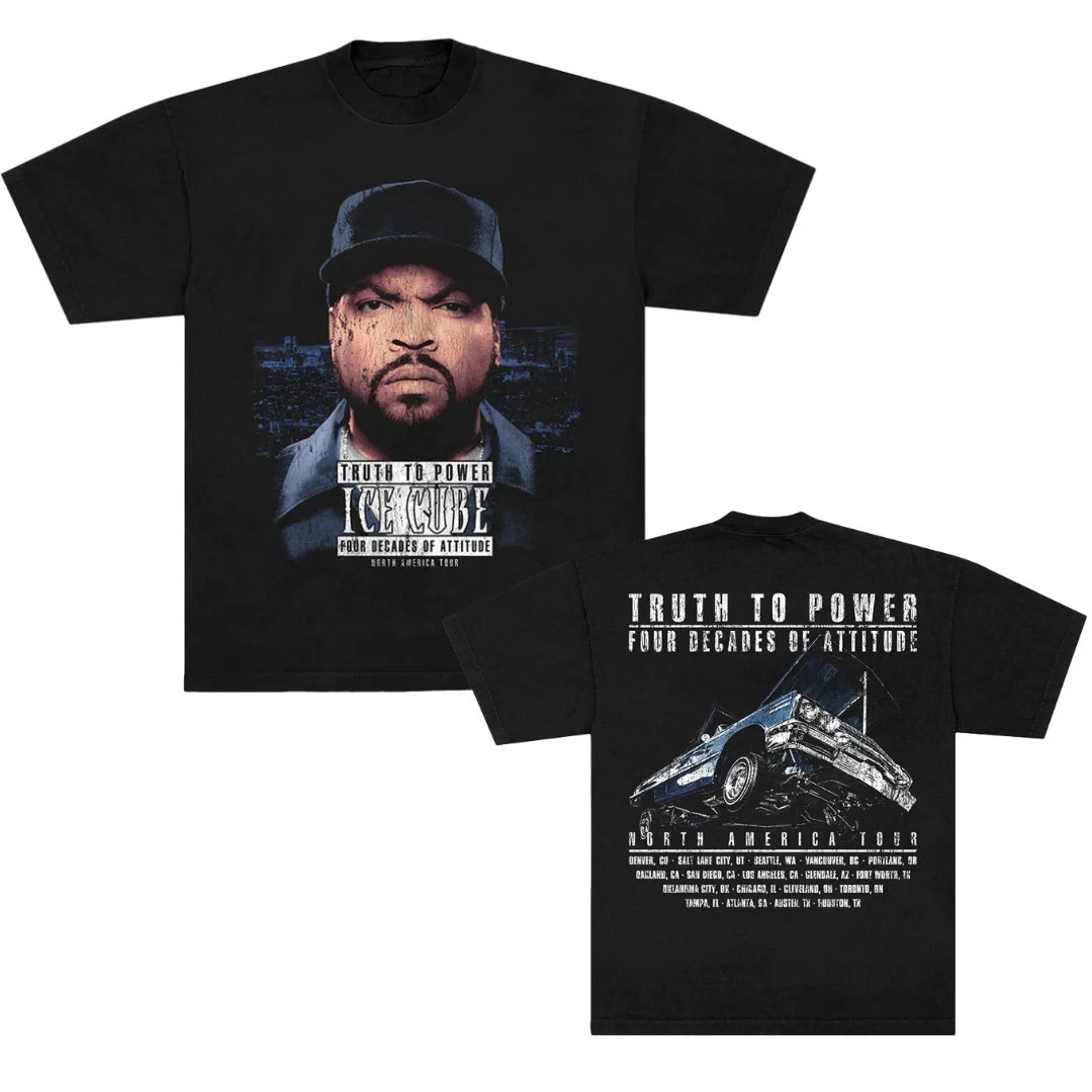 Ice Cube Truth 2 Power 2025 Tour For Decades Of Attitude Merch Shirt