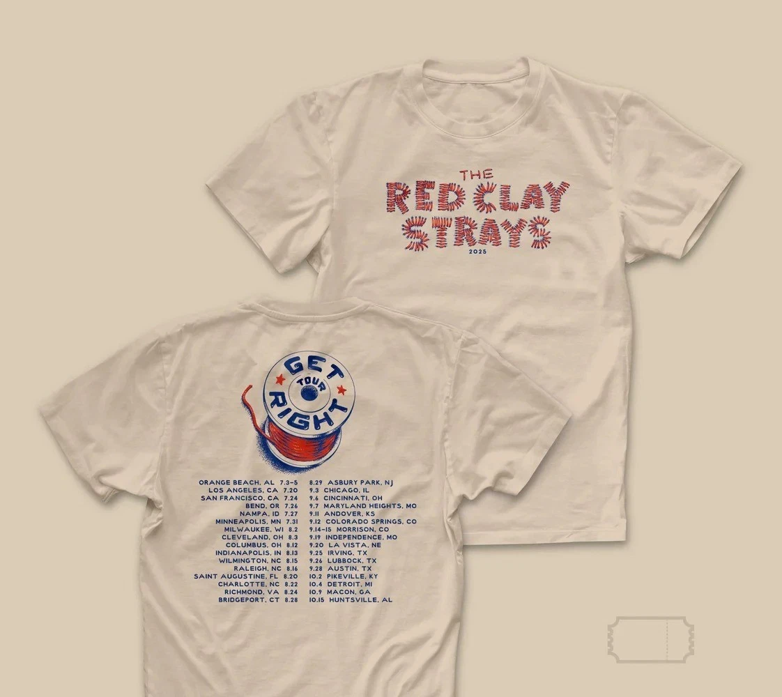Red Clay Strays Get Right Tour 2025 Unisex Shirt