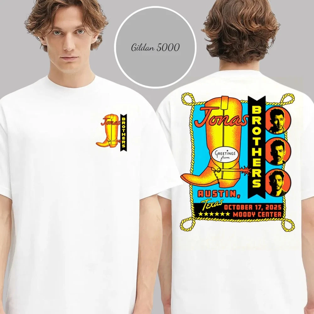 Jonas Brothers Austin Tx 2025 Merch Shirt Greetings From Your Hometown Shirt