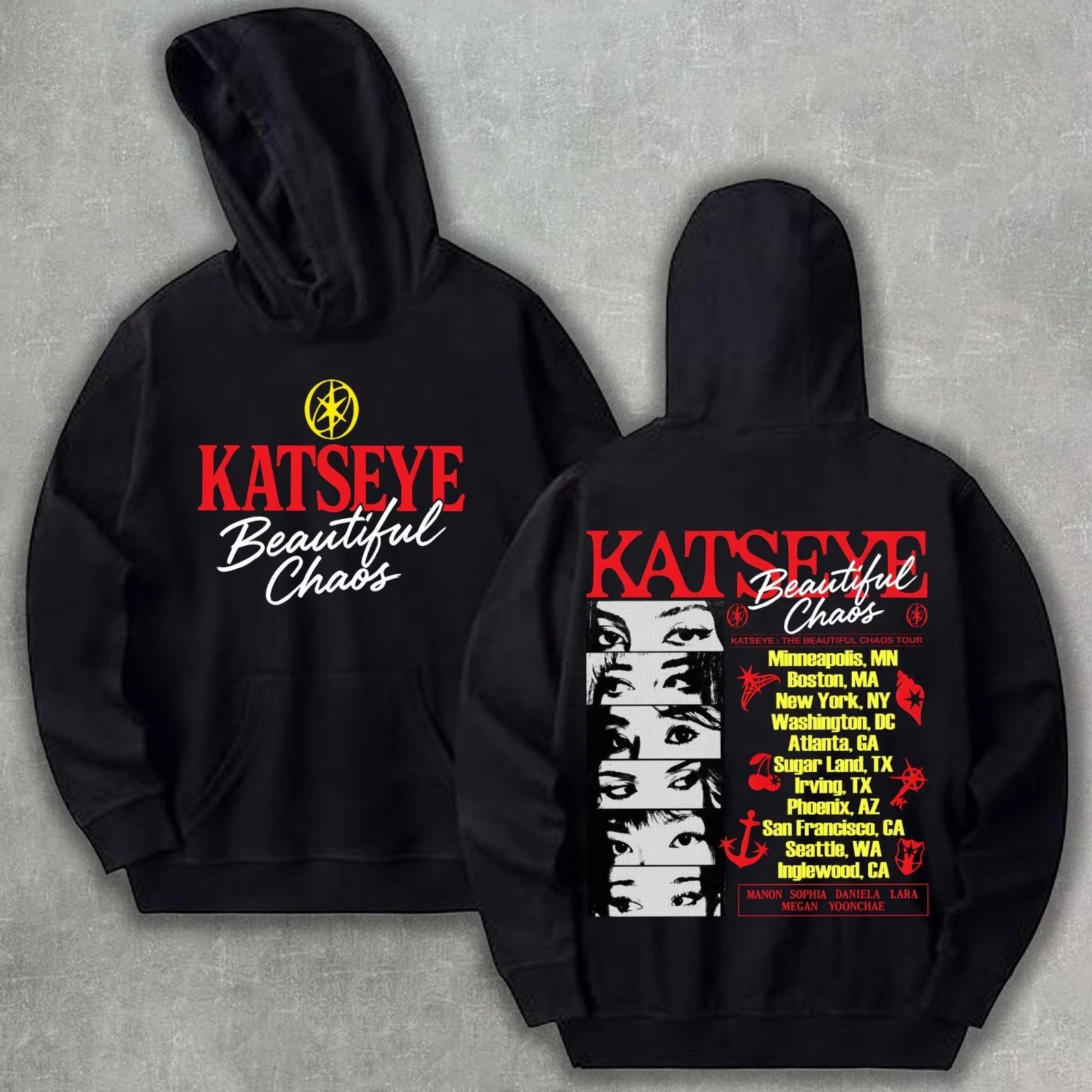 Katseye The Beautiful Chaos Tour 2025 Unisex Hoodie