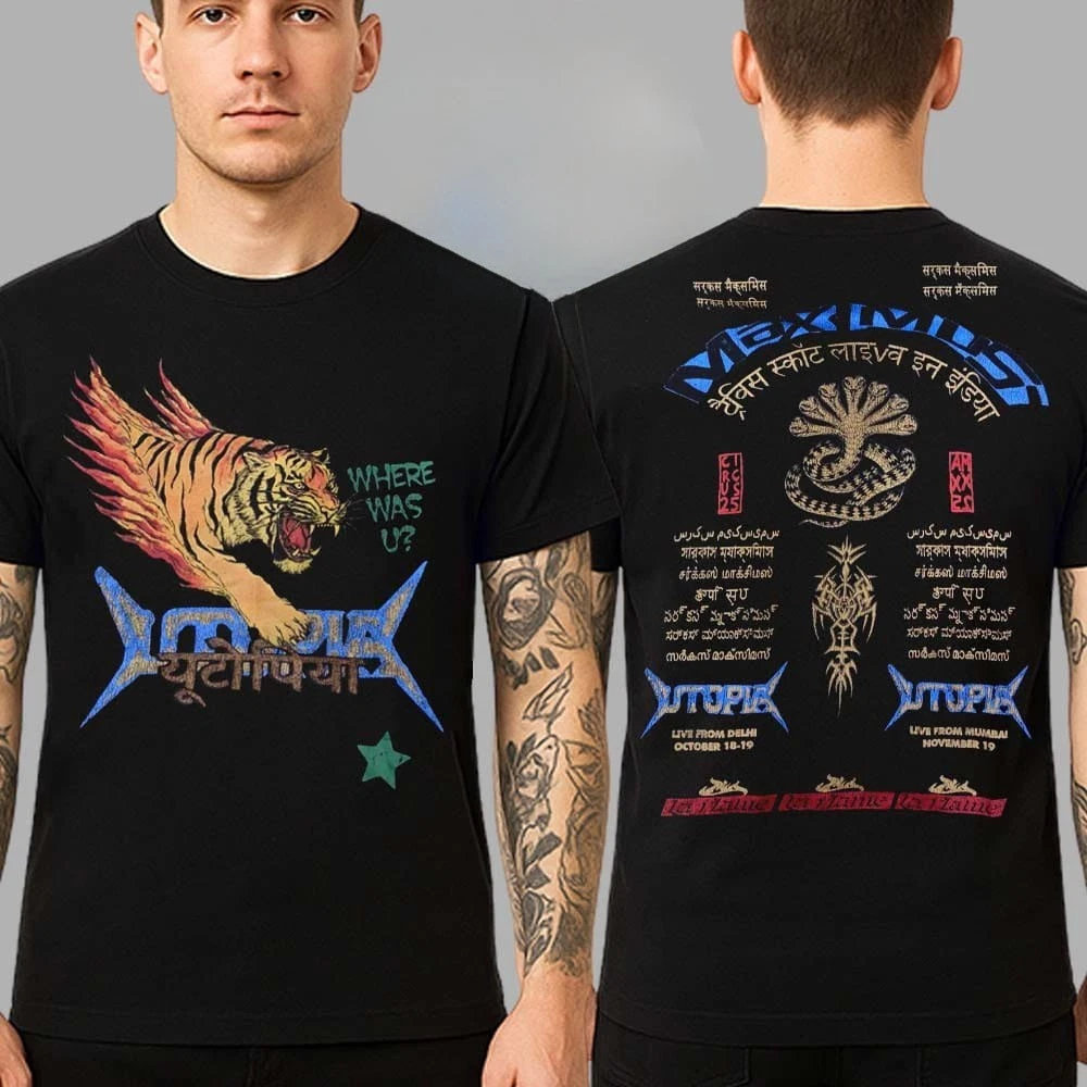 Travis Scott New Delhi India 2025 Merch Shirt