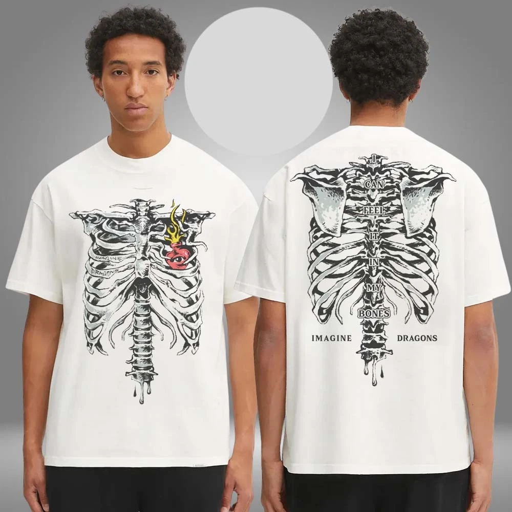 Imagine Dragons Feel It In My Bones Skeleton Two Sided Unisex Shirt