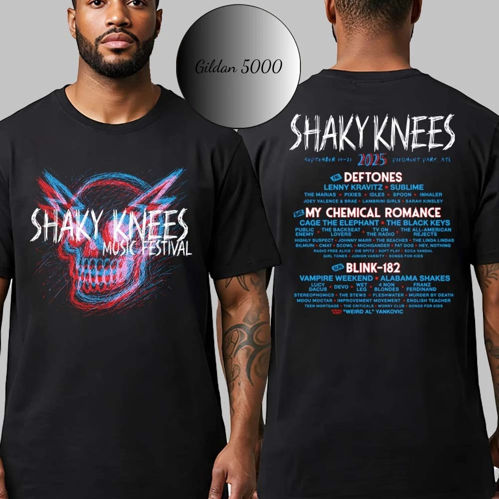 Shaky Knees Music Festival 2025 Shockwave Lineup Shirt