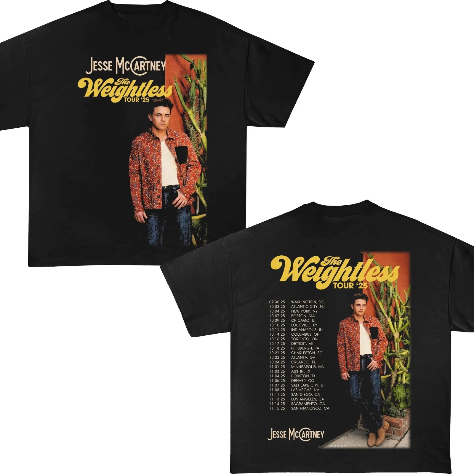 Jesse Mccartney The Weightless Tour 2025 Shirt