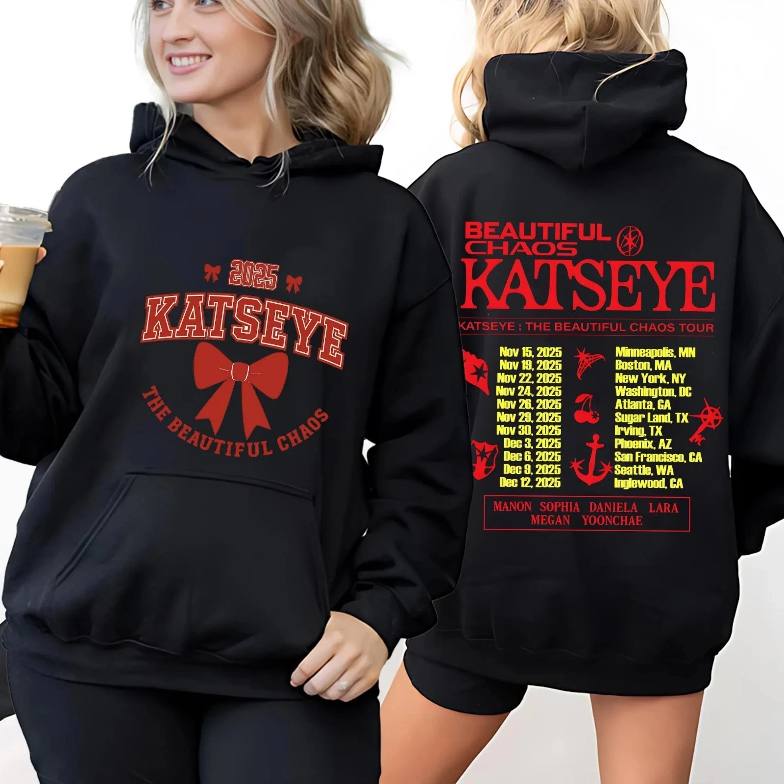 Katseye The Beautiful Chaos Tour 2025 Inspired Hoodie