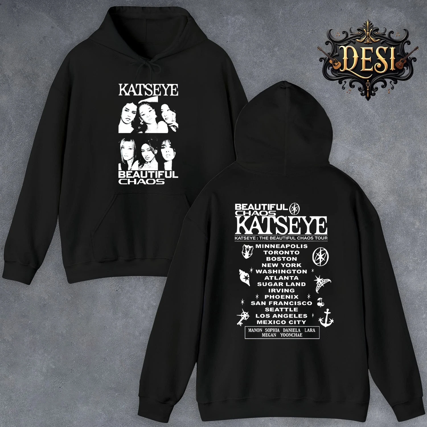 Katseye The Beautiful Chaos Tour 2025 Unisex Hoodie