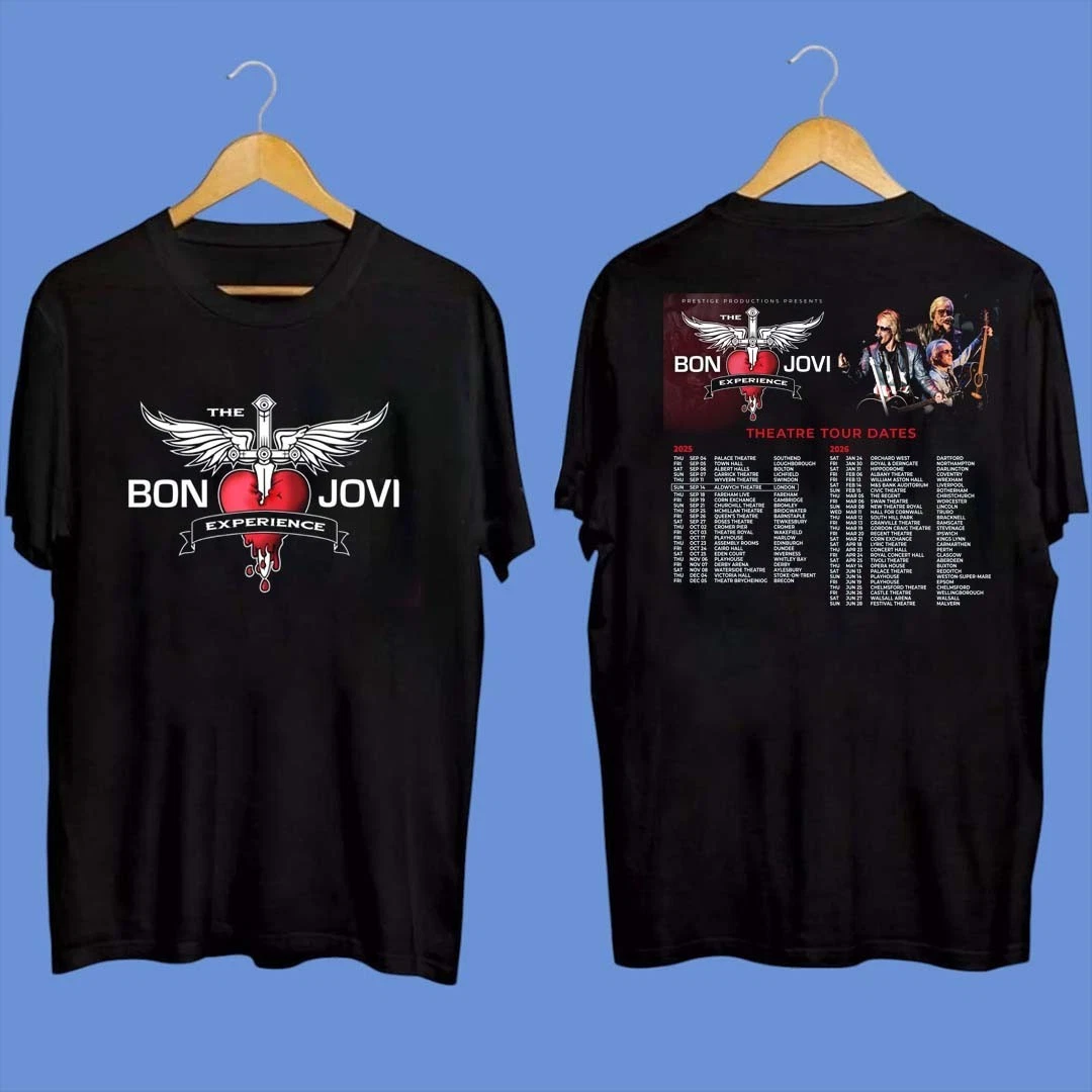 Bon Jovi 2025 2026 Tour Gift For Fans Unisex All Size Shirt
