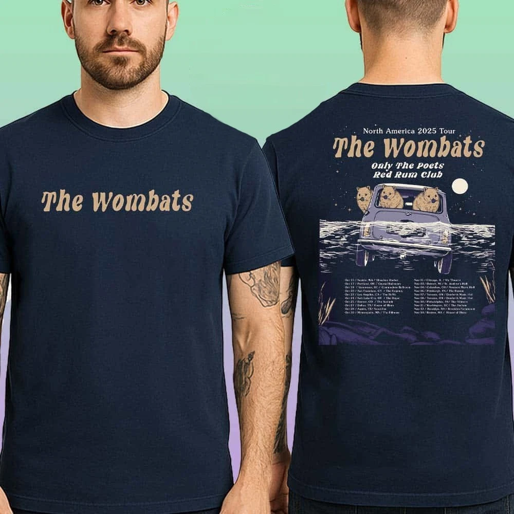 The Wombats North America 2025 Tour Two Sided Print Shirt