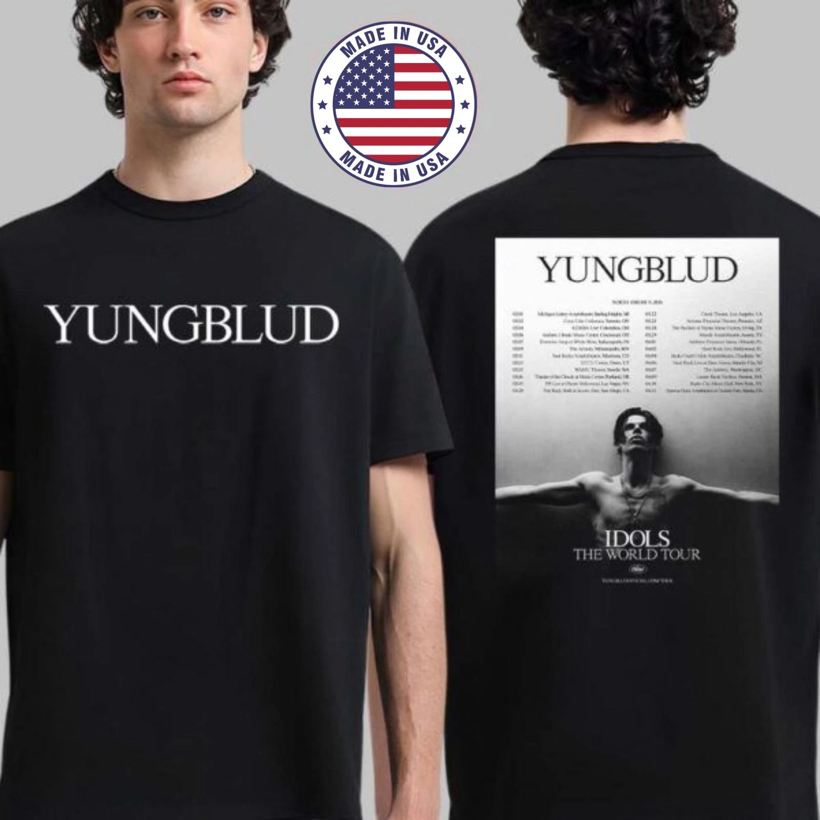 Yungblud Idols The World Tour North America 2026 Schedule Dates Shirt
