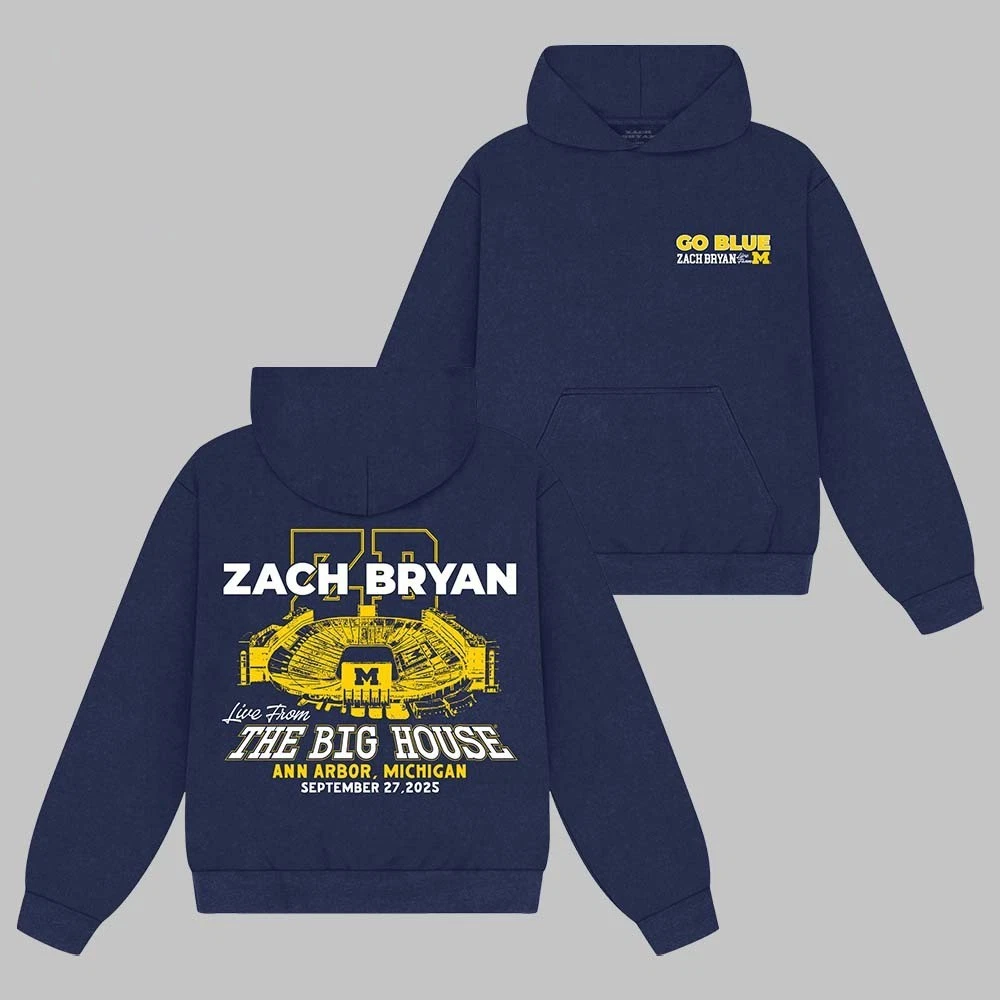 Zach Bryan X Michigan Wolverines Live From The Big House Ann Arbor Hoodie
